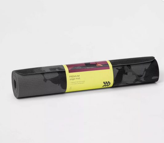 Swirl Print Yoga Mat 5mm Gray - All In Motion