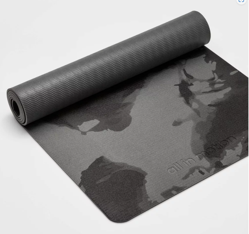 Swirl Print Yoga Mat 5mm Gray - All In Motion